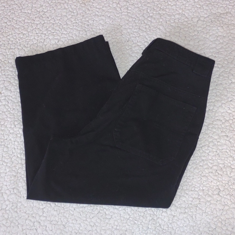Talbots 100% Cotton Black Cropped Capri Pants Size 4